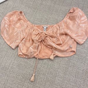 Size small pink and white top